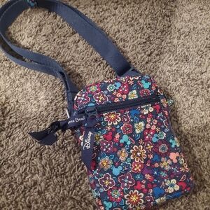 Vera Bradley Disney Floral Crossbody Bag - Navy and Multicolor
